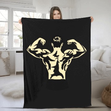 Discover Building Muscle Fleece Blankets