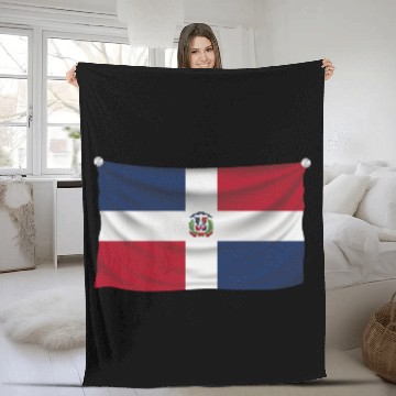 Discover flag dominican republic Fleece Blankets