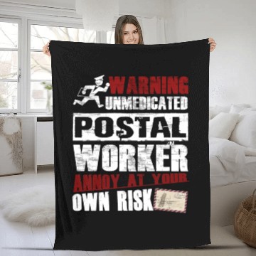 Discover Unmedicated Postal Worker Fleece Blankets