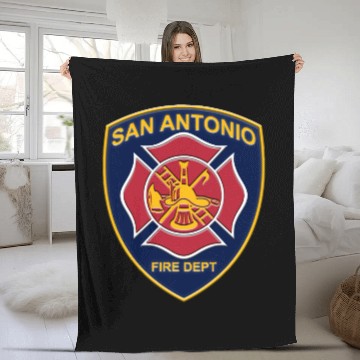Discover San Antonio Fire Dept Fleece Blankets
