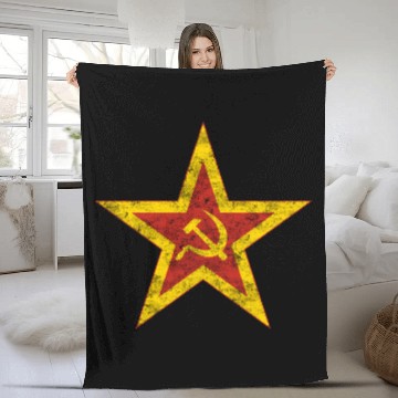 Discover Used Communist Red Star Fleece Blankets