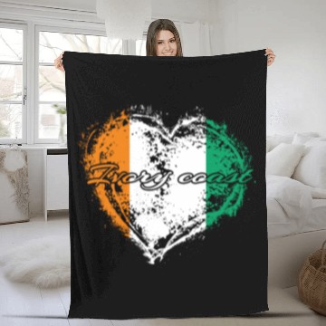 Discover HOME ROOTS COUNTRY GIFT LOVE Ivory coast Fleece Blankets