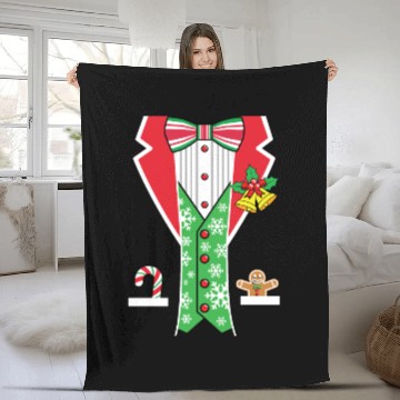 Discover Christmas Tuxedo Fleece Blankets