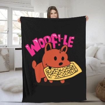 Discover waffle dog Fleece Blankets