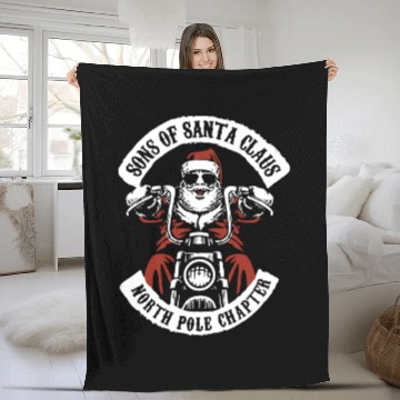 Discover Sons Of Santa claus north pole chapter moto Baseball Jerseys Fleece Blankets