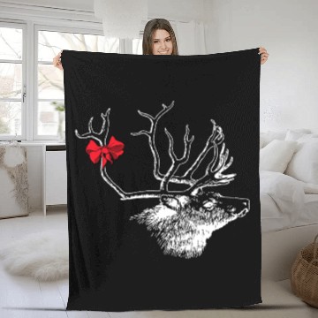 Discover CHRISTMAS DEER Fleece Blankets