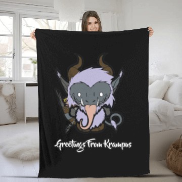 Discover Greetings from Krampus Fleece Blankets