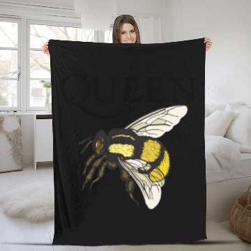 Discover queen bee Fleece Blankets