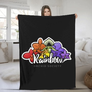 Discover Rainbow Orchid Society Fleece Blankets
