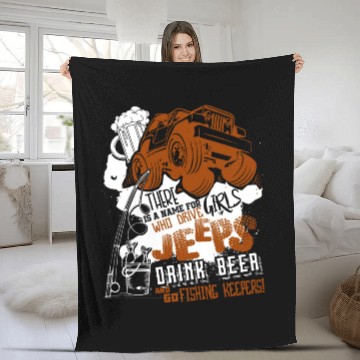 Discover Jeep Driver Fleece Blankets, Jeep Fleece Blankets