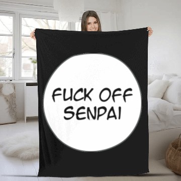 Discover Manga Bubbles F Off Senpai Fleece Blankets