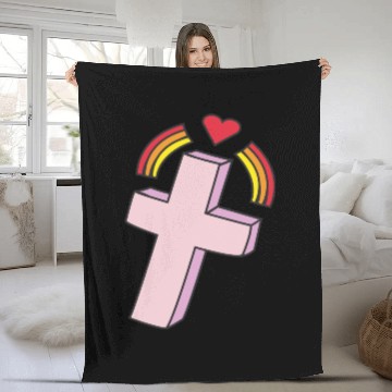 Discover kreuz crucifix cross church kirche1 Fleece Blankets