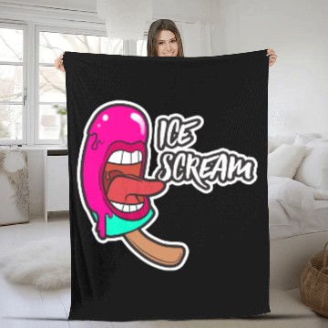 Discover ice scream Fleece Blankets