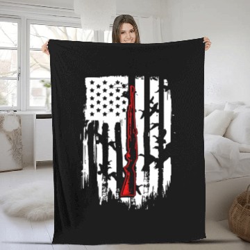 Discover American Waterfowl Hunters Fleece Blankets Fleece Blankets