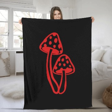 Discover Mushrooms Fleece Blankets