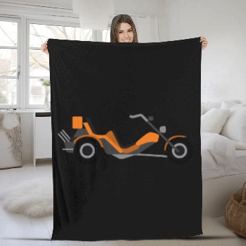 Discover chopper Fleece Blankets