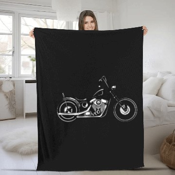 Discover chopper Fleece Blankets