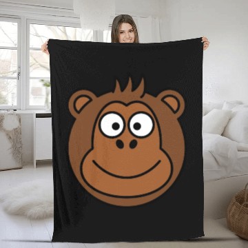 Discover Monkey Face Fleece Blankets