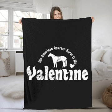 Discover My Anti Valentine American Quarter Horse Fleece Blankets