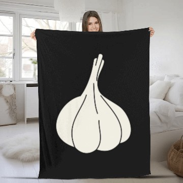 Discover garlic knoblauch veggie vegetable gemuese2 Fleece Blankets