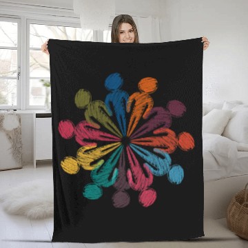 Discover weltfrieden auf erden world peace on earth love179 Fleece Blankets