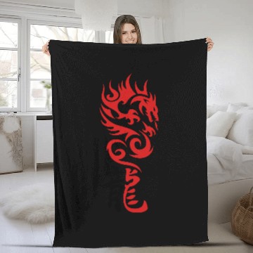 Discover Dragon Tribal Fleece Blankets