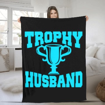 Discover Trophy Husband Fleece Blankets