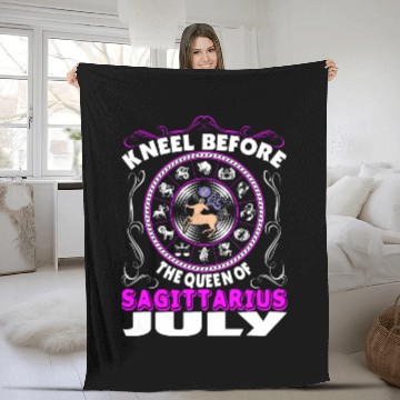 Discover Kneel Before The Queen Of Sagittarius July Fleece Blankets