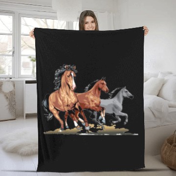 Discover Running Horses - Gift For Horse Lovers Fleece Blankets