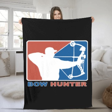 Discover Bow Hunter Major League Bows and Arrow Hunting Fleece Blankets