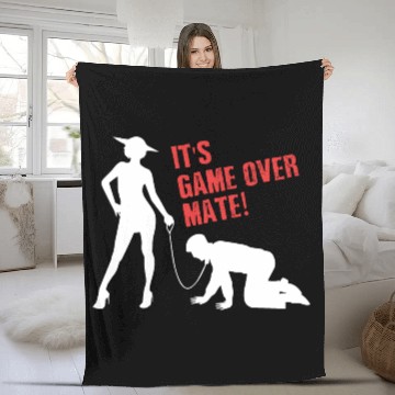 Discover Funny Grunge Game Over Mate Stag Night Party Fleece Blankets