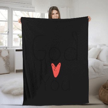Discover Christian,Bible Quote,God loves you Fleece Blankets