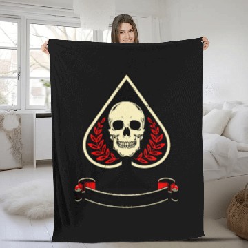 Discover Death of Spade Card Fleece Blankets