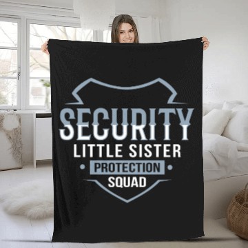 Discover Little Sister Security Protection Big Brother Fleece Blankets