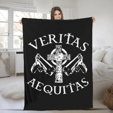 Discover Veritas Aequitas Boondock Saints Irish Vigilante P Fleece Blankets