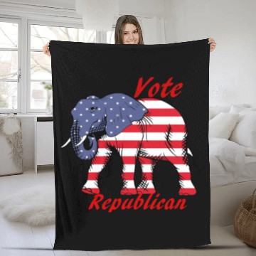 Discover Vote Republican Fleece Blankets