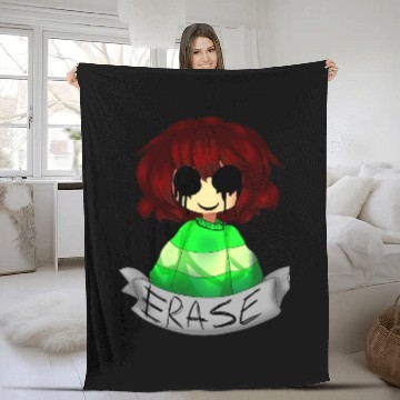 Discover chara undertale erase Fleece Blankets