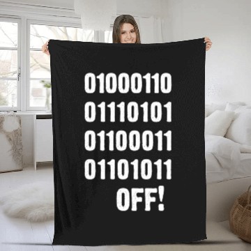 Discover Fuck off statement Fleece Blankets