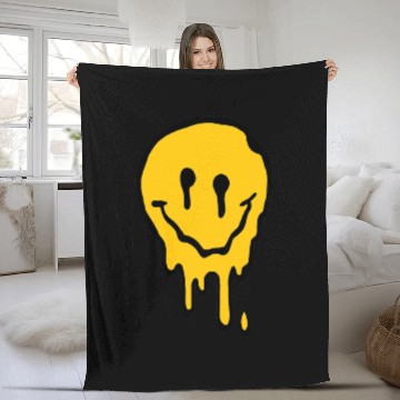 Discover Acid House Smile Face Fleece Blankets Fleece Blankets