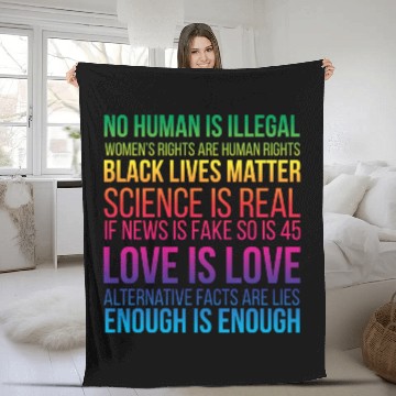 Discover Anti Trump Human Rights Facts List Fleece Blankets