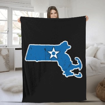 Discover Massachusettes Air Force Proud Air Force Wife Fleece Blankets