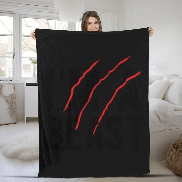 Discover I'm a beast Fleece Blankets