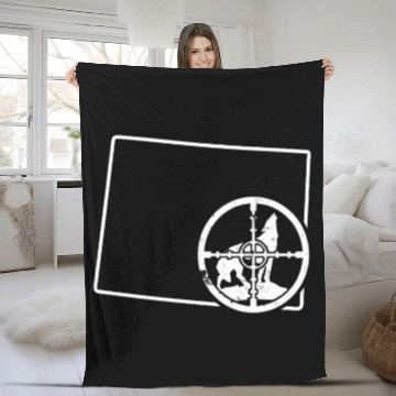 Discover Coyote Hunting Clothes Wyoming Coyote Calling Fleece Blankets