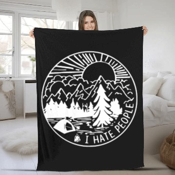 Discover I HATE PEOPLE Fleece Blankets