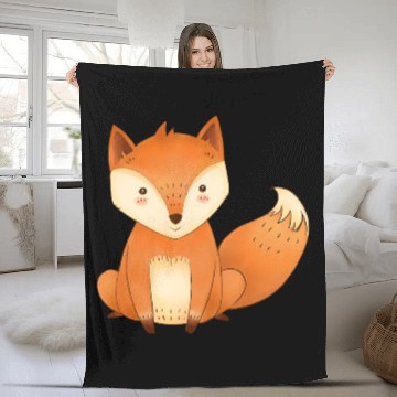Discover Woodland Fox Fleece Blankets