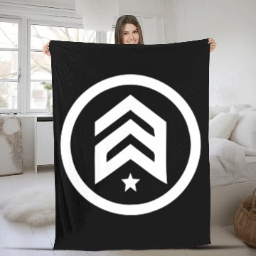 Discover Analog Logo White Fleece Blankets