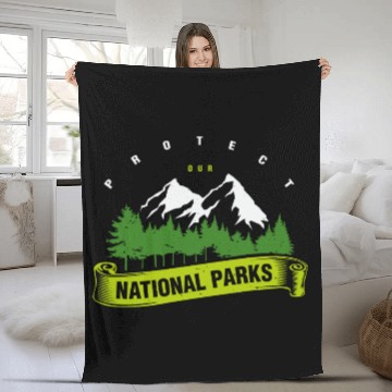 Discover Protect Our National Parks - Nature Earth Wildlife Fleece Blankets