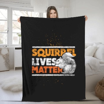 Discover Squirrel lives matter Fleece Blankets