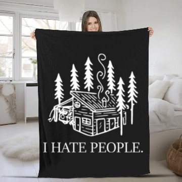 Discover I hate People Camping Fleece Blankets