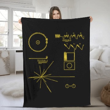 Discover NASA golden record official image voyager Fleece Blankets